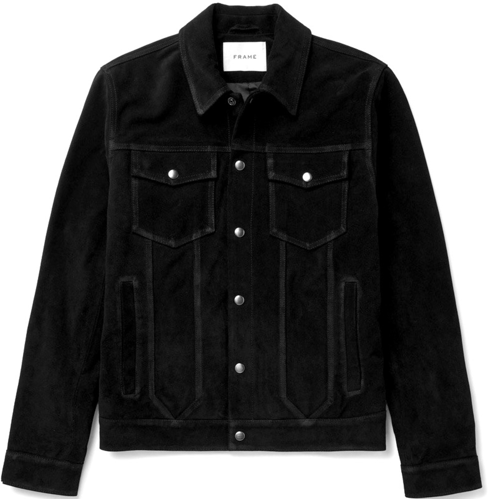 Frame Suede Trucker Jacket Large Retails $1498